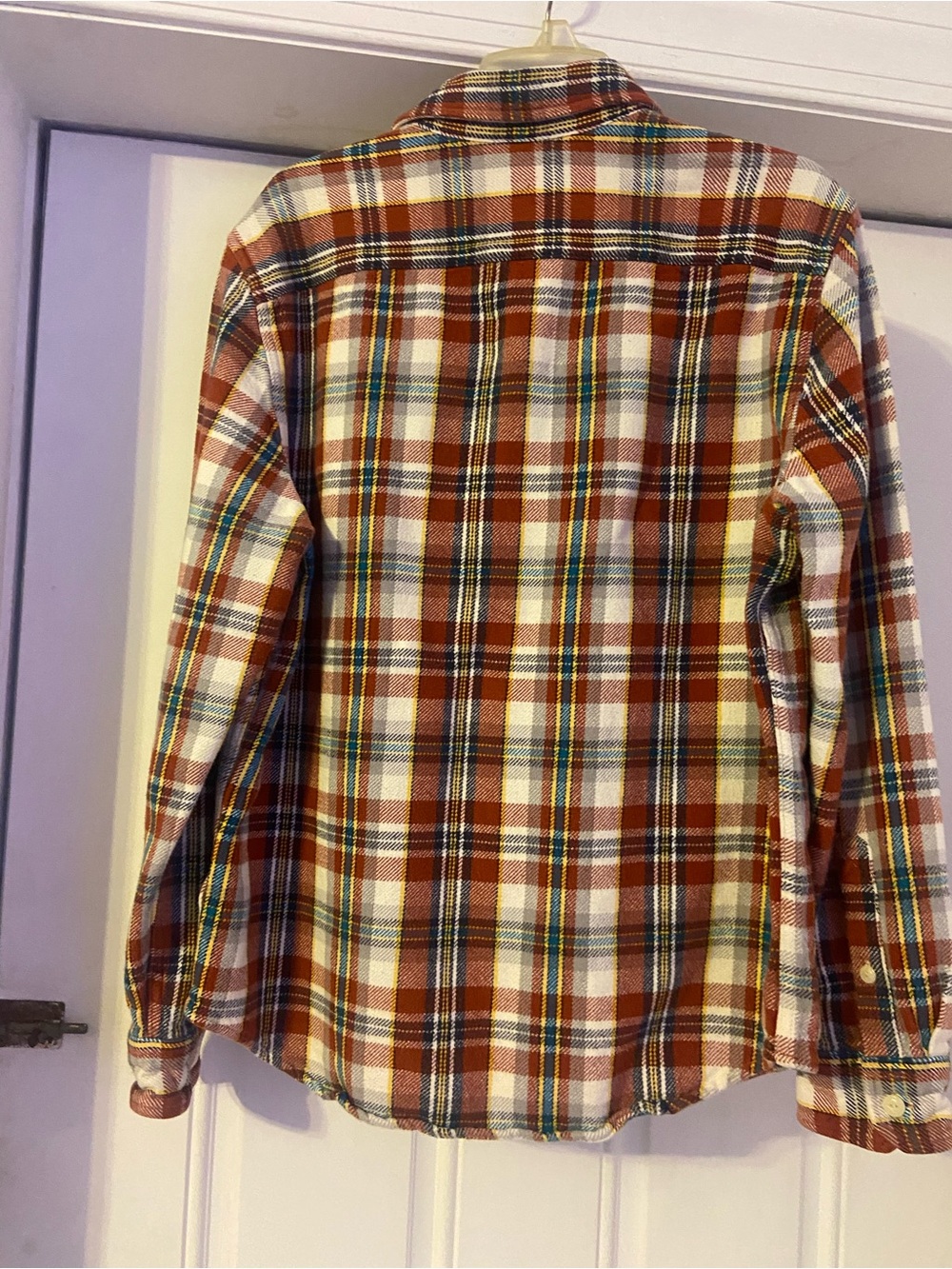 American Eagle Outfitters Red Multi Plaid Shirt Jacket - Picture 5 of 10